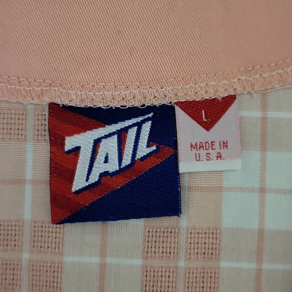 🛍Tail Womens Large Light Pink White‎ Plaid Full Zip Golf Jacket Lightweight - Picture 3 of 6